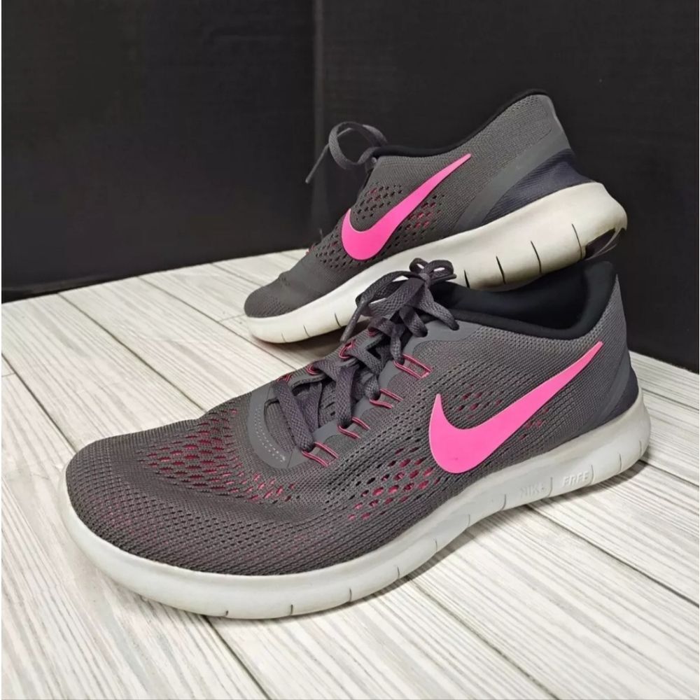 Nike Free RN Womens Size 8 Gray Athletic Running Shoes Sneakers 831509-006 - Picture 4 of 10